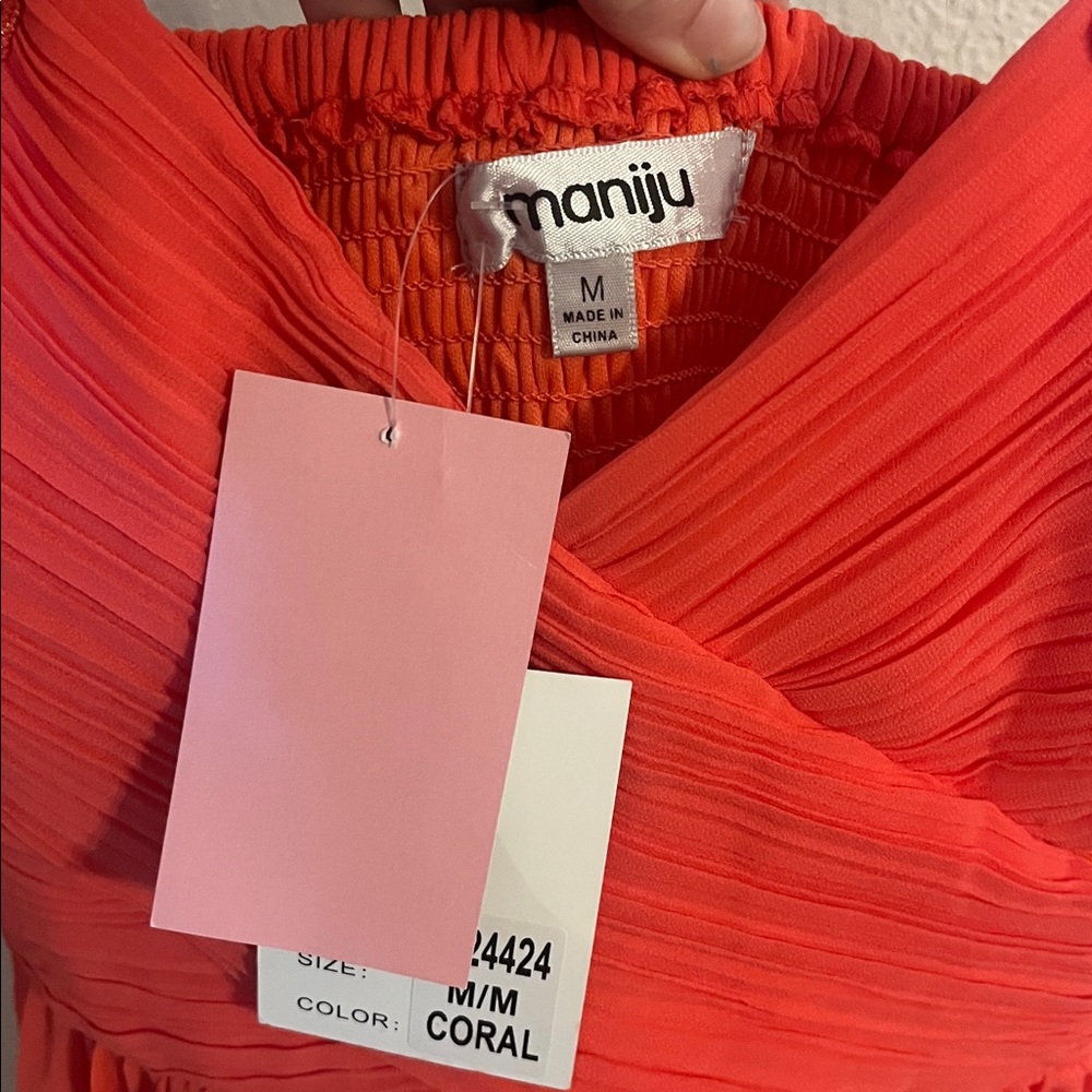 Maniju coral dress NWT - Picture 5 of 6